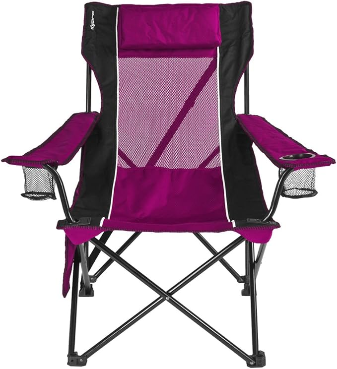 Kijaro Sling Folding Camping Chair - Enjoy The Outdoors in This Outdoor Chair with a Built-in Cup Holders and Side Organiz...