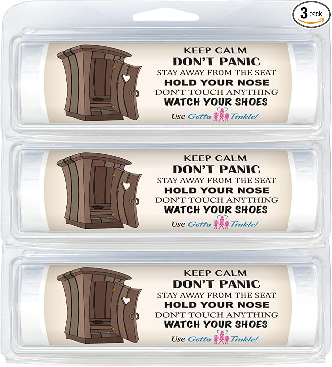 Premium Travel-Size Mini Toilet Paper Rolls | Convenient Plastic Dispenser | Toilet, Porta Potty & Outhouse Humor (3-Pack)...