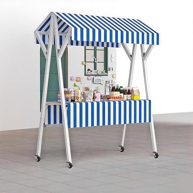 Foldable Iron Snack Cart – 150cm – Portable Dessert & Snack Display Stand for Outdoor Events Beach Parties & Festivals Mar...