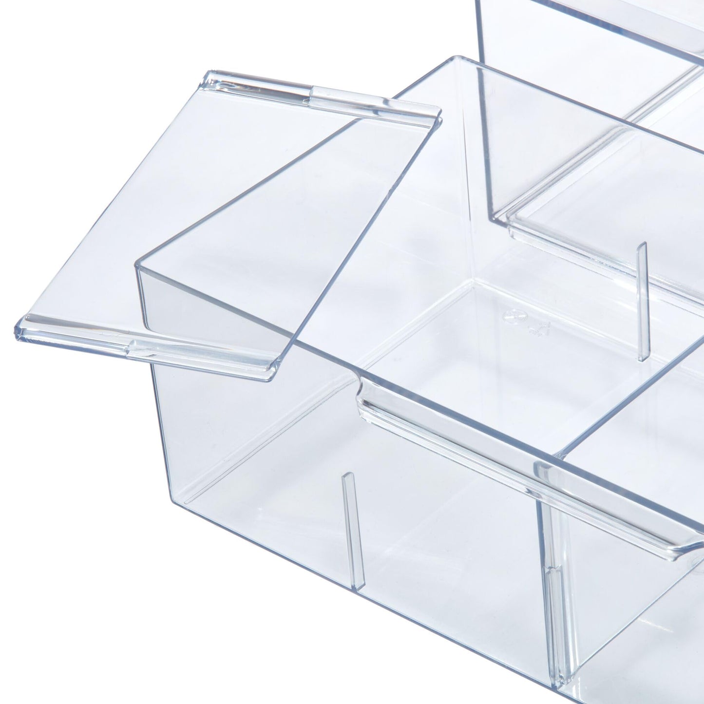iDesign The Sarah Tanno Collection Plastic Cosmetic Drawer Organizer, Clear/White Large