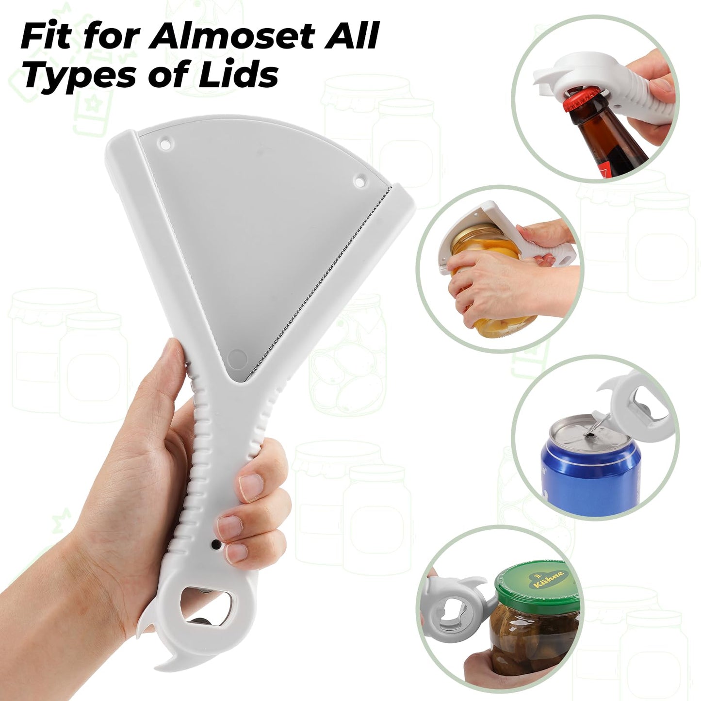 Jar Opener Bottle Opener for Weak Hands, Seniors with Arthritis and Anyone People with Inconvenient Hands,Get Lids Off Easily,Best Gift for Kitchen Gadgets