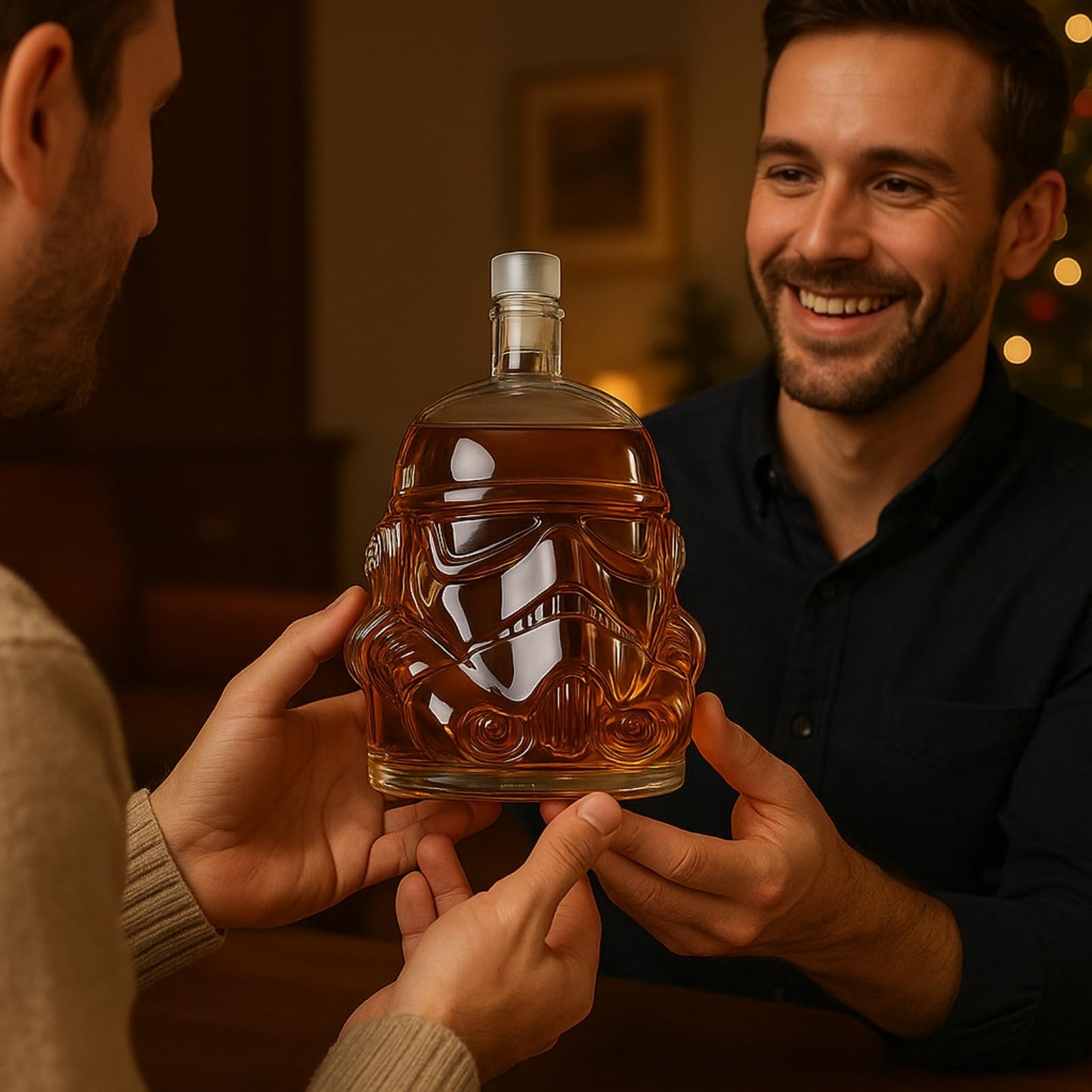 Stormtrooper Creative Whiskey Decanter Set Bottle with 2 Wine Glasses 150ml for liquor, Bourbon, Scotch, Vodka, Father's Day Gift for Men Women, Star Set Wars