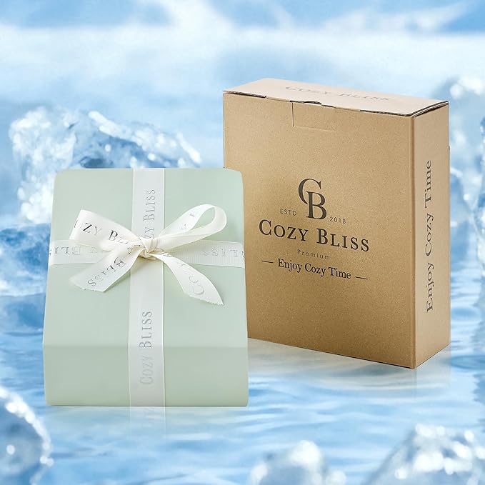 Cozy Bliss Premium Cooling Sheet Set Cali King Size, Q-Max>0.4, 3PCS No Flat Sheet with 2 Pillowcases, Breathable Fitted Sheet for Hot Sleepers & Night Sweats, Deep Pocket Up to 18 Inches, Mint Green