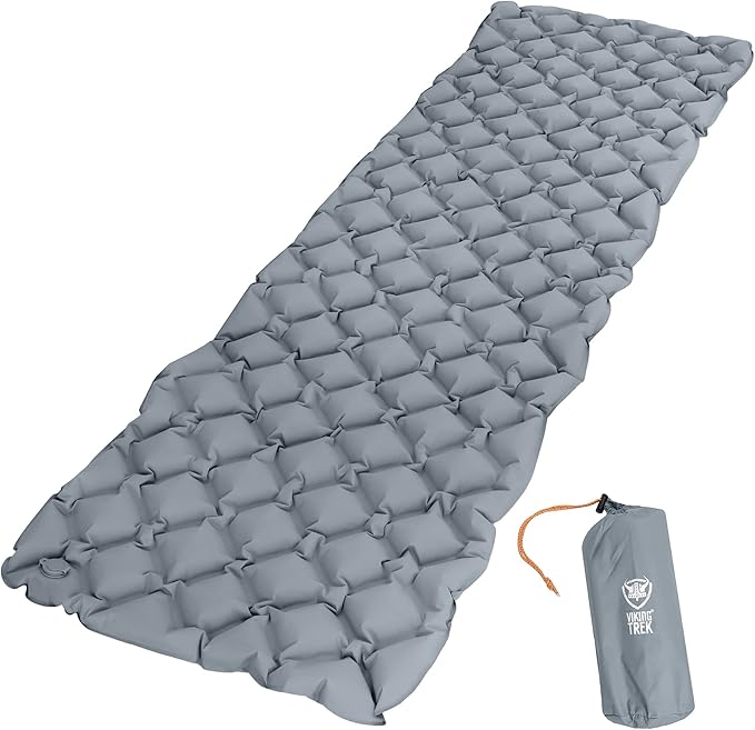 Viking Trek Ultralight Sleeping Pad for Camping - Lightweight Sleeping Mat for Backpacking - Inflatable, & Compact Air Mat...