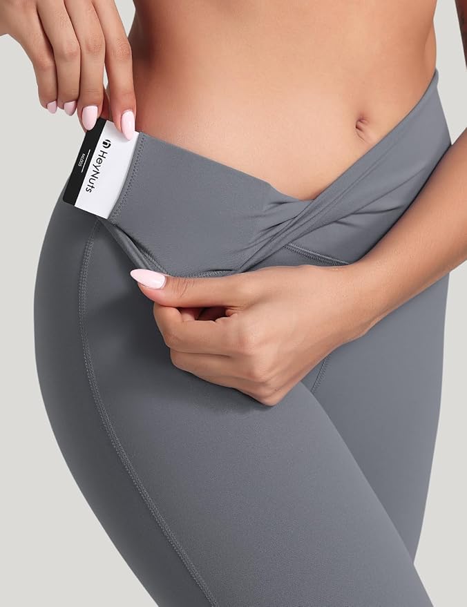 HeyNuts Harmony Flare Leggings 29"/30.5"/32.5"/34.5", High Waisted Tummy Control Wide Leg Bootcut Yoga Pants Lounge Soft