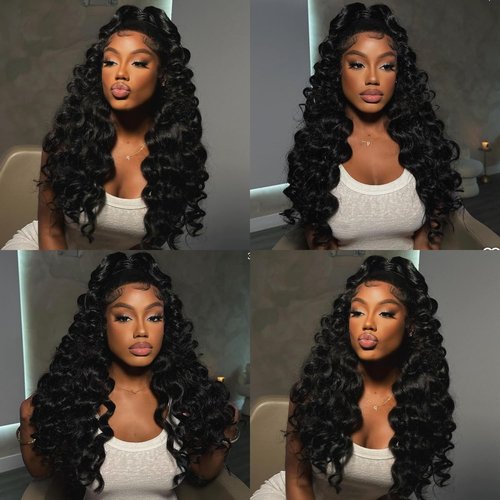 Lemoda Burmese Deep Wave Bundles Human Hair 14 14 14 Inch 100% Unprocessed Raw Human Hair Loose Deep Wave 3 Bundles Extensions 15A Raw Burmese Curly Bundles Natural Color