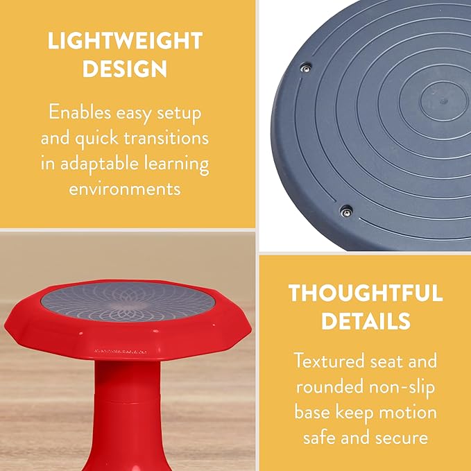 Back2School Express Wobble Stool, 15", Flexible Seating, Red