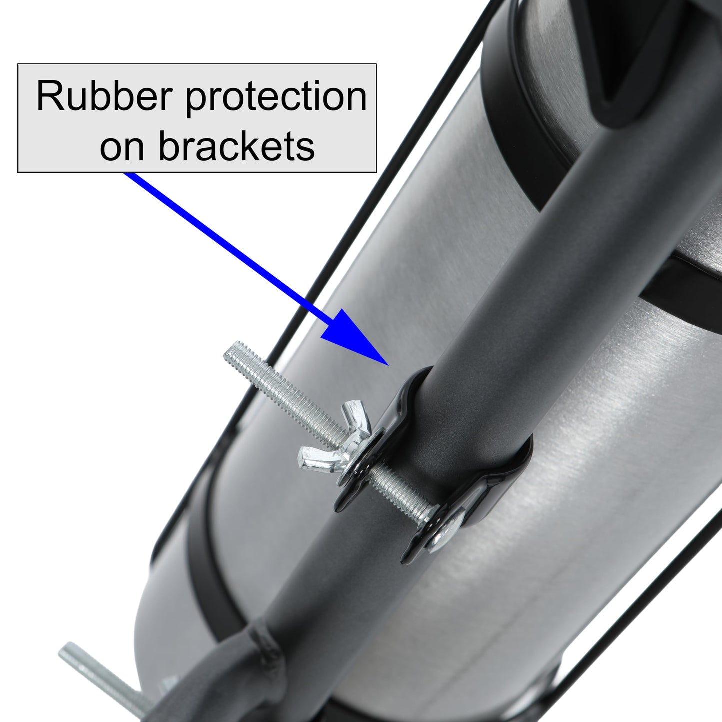 Oxygen Tank Holder for Walker, Rollator & Wheelchair – Fits D & E Size Cylinders – Steel Bracket with Secure Straps – with Cup Holder – Easy Install for 1" or 1 1/8" (25–28.6 mm) Tubes