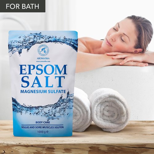 Epsom Salt Bath 175 Oz - 100% Pure & Natural Epsom Salt 5 x 35 Oz- Concentrated Magnesium Sulphate - Soothing & Relieves Sore Muscles - Body Care - Good Skin Care & Muscle Relaxant