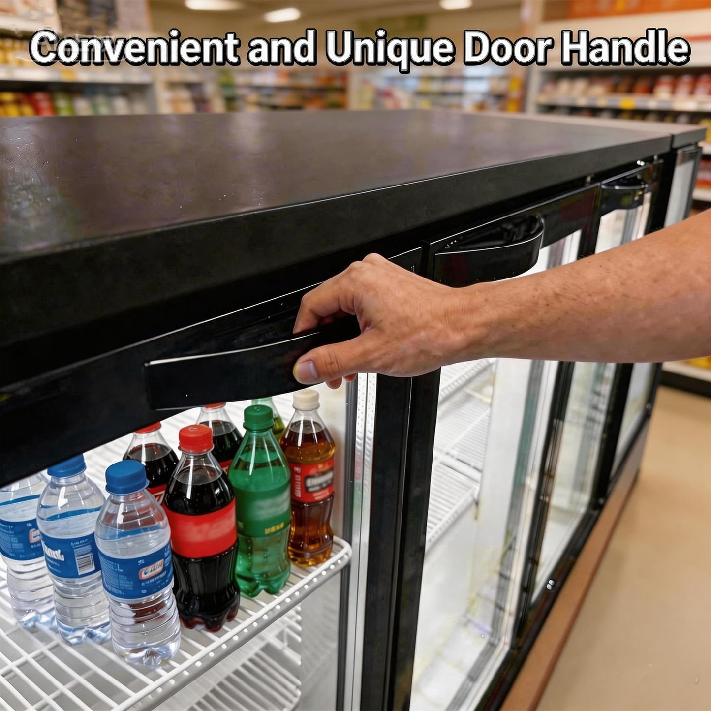 NAFCOOL Back Bar Cooler Under Counter Beverage Refrigerator, 13 Cu Ft Undercounter Fridge,3 Door 53.5 inch Commercial Beer Built-In Cooler with LED Light Adjustable Shelves Safety Locks,ETL Approval