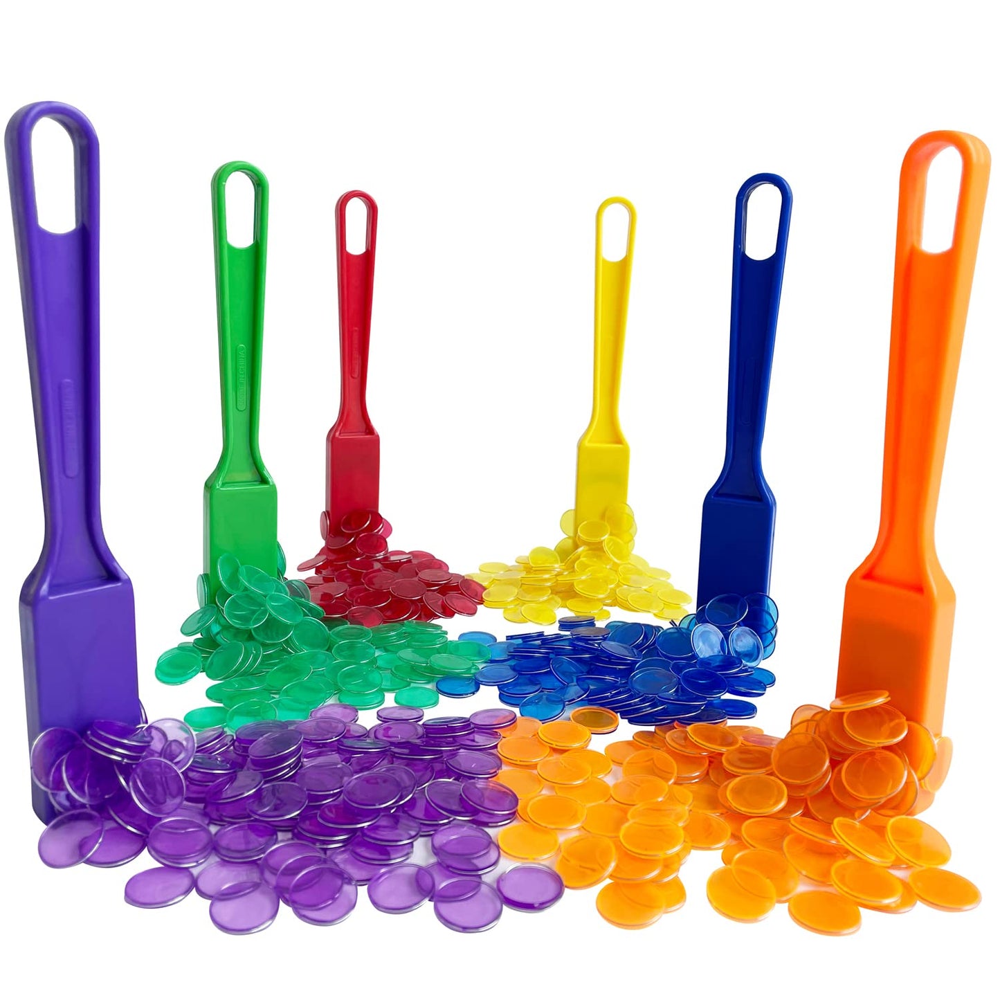 Yuanhe Magnetic Bingo Wand Chips - 6 Colors for Science Learning Counting Family Game Night Activities