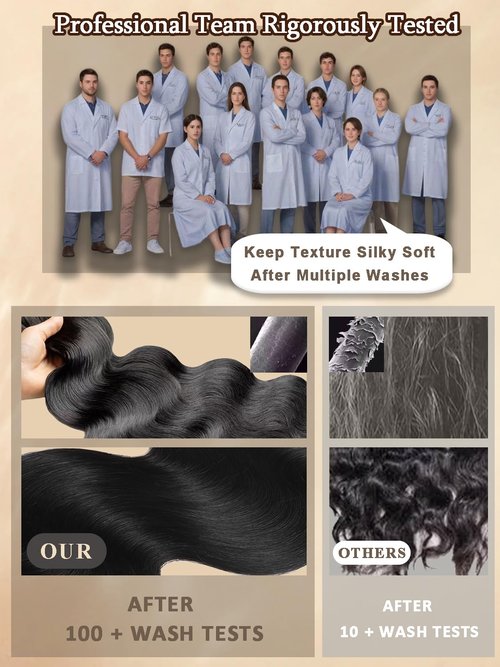 16A Raw Indian Human Hair Bundles 20 Inch Thick Raw Body Wave Bundles Human Hair Weave,4X Lifespan,100% Unprocessed Cuticle Aligned,Reusable Multiple Washes Keep Texture Silky Soft (Natural Black)