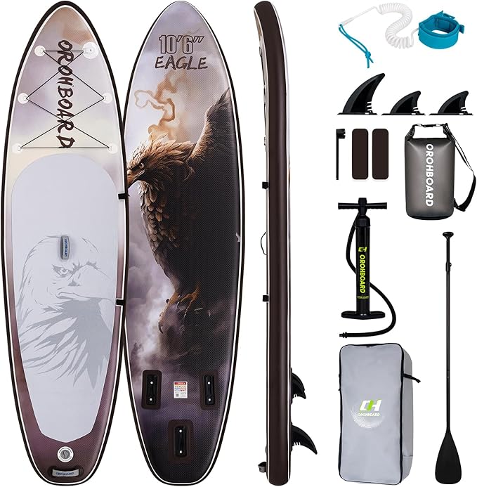 OROHBOARD 10’6/11’6 Inflatable Stand Up Paddle Board with Premium Paddleboards Accessories, Wide Stable Designed SUP Paddl...
