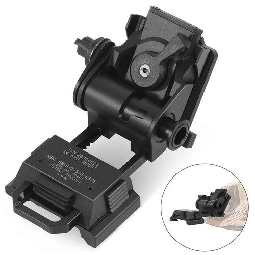 PVS15/18 Night Vision Goggles Metal Helmet Mount for L4G24 NVG, Rhino Adjustable Full Metal Aluminum Helmet Mount (Black)