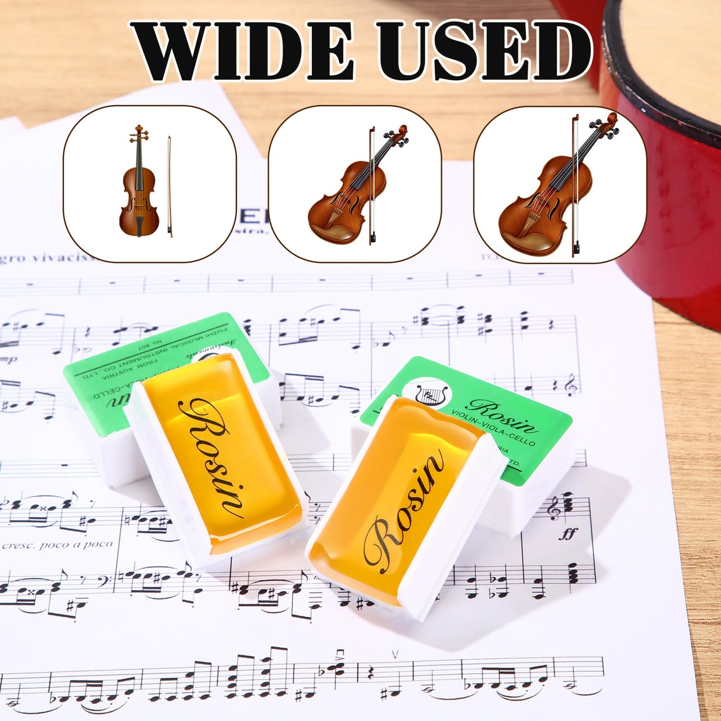 Boao 12 Pcs Rosin Natural For Violin Cello Viola Rosin Light Low Dust For Bows String Music Instrument Accessory