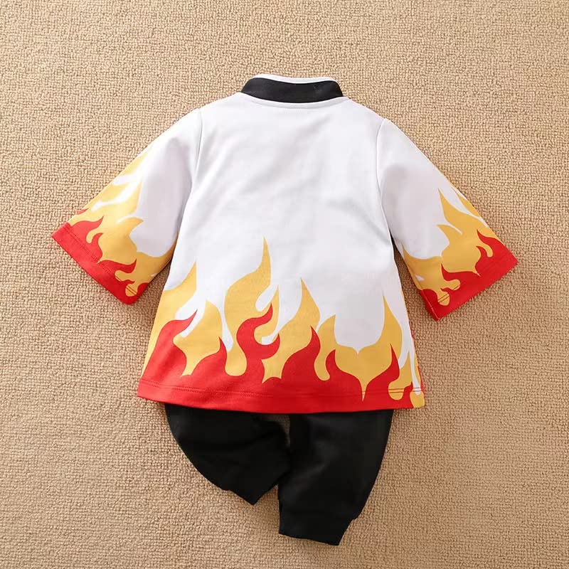 Zusnxaxe Anime Costume Baby Romper Newborn Halloween Thanksgiving Infant Christmas Jumpsuit Toddler Cosplay Outfit(Red,Long,0-3 Months)