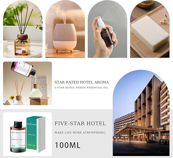 Hotel Diffuser Oil Inspired by The Wynn Las Vegas Hotel Scent - Fragrance Oil for Ultrasonic and Waterless Diffusers and Crafting