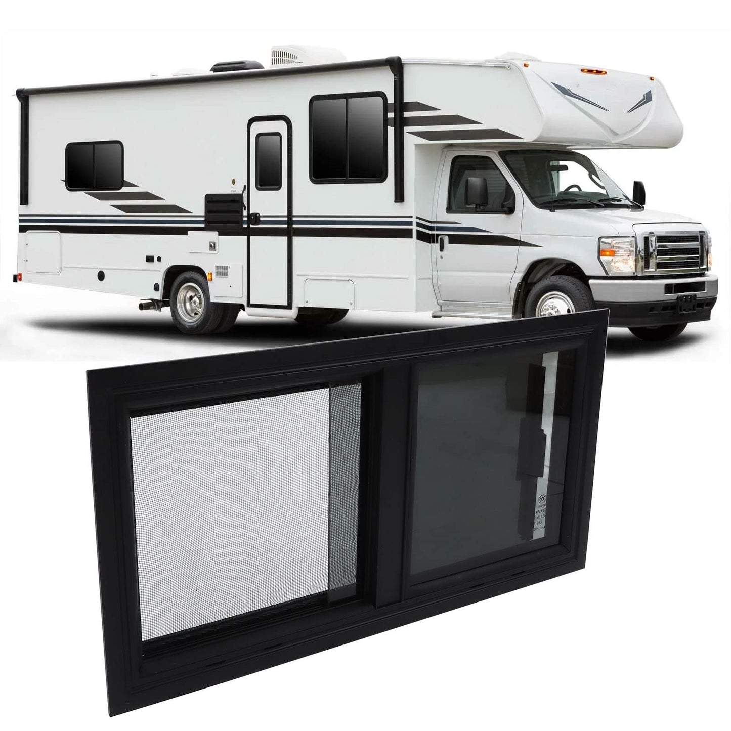 Sliding Window Tinted Tempered Glass Window 550x260mm Bend Resistant Unbreakable Engineering Vehicle