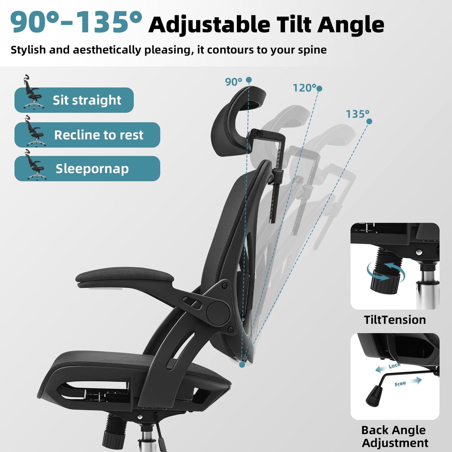 Home Executive Office Desk Chairs Gaming Chairs for Adults Ergonomic Chair Desk Chair Computer Chair for Bedroom Comfortable Office Chair