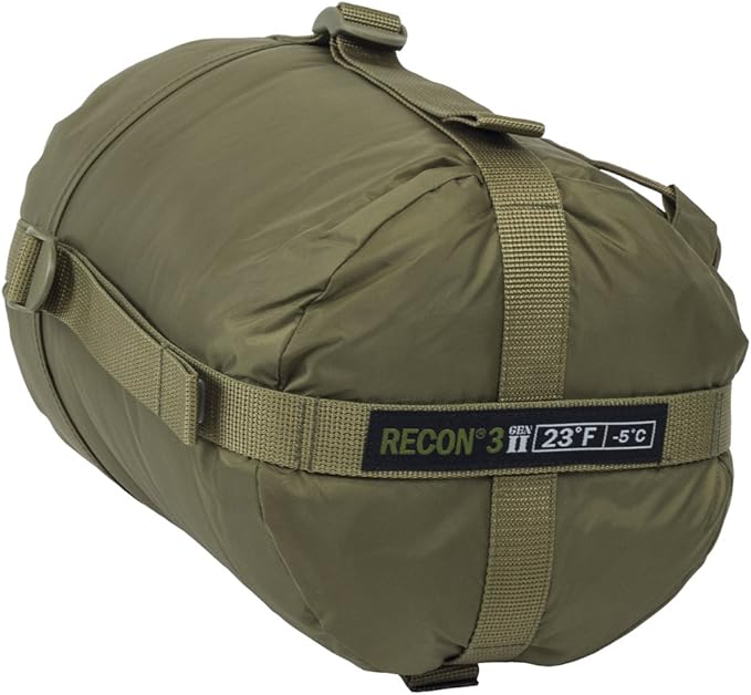 Elite Survival Systems ELSRECON3-T Recon 3 Rated to 23 Degree Fahrenheit Sleeping Bag, Coyote Tan
