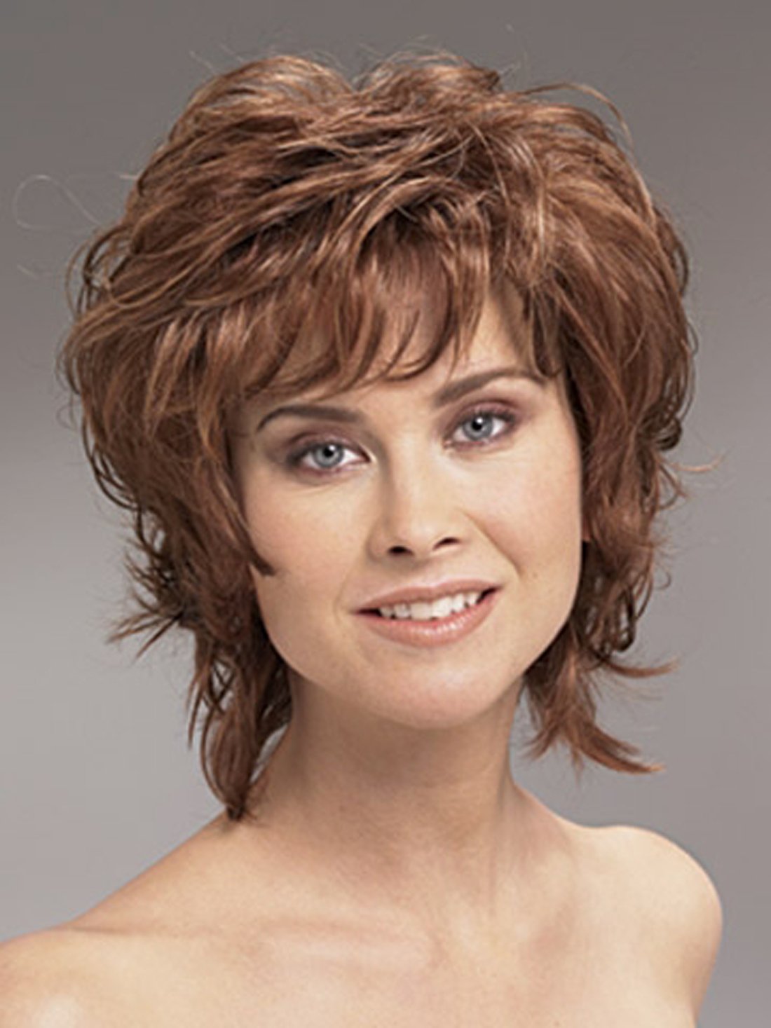 Raquel Welch Breeze, Short Textured Layers With A Feathered Bob Style Hair Wig For Women, R6 Dark Chocolate by Hairuwear