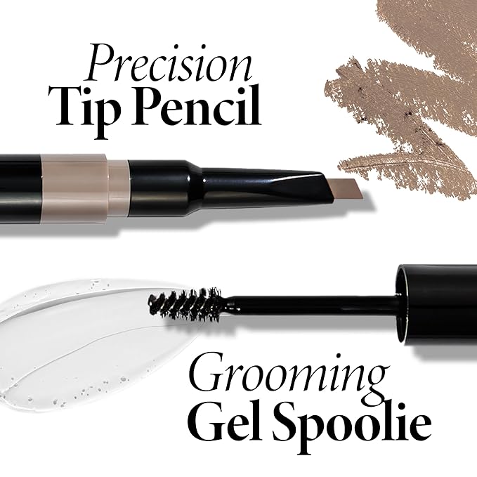 LAURA GELLER NEW YORK Sculpt-n-Stay Waterproof Brow Pencil & Gel- Soft Black