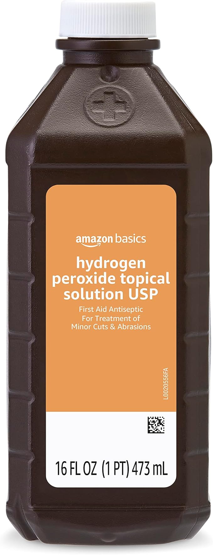 Amazon Basics Hydrogen Peroxide Topical Solution USP, First Aid Antiseptic for Cuts, Scrapes and Wound Disinfection, 16 fl...