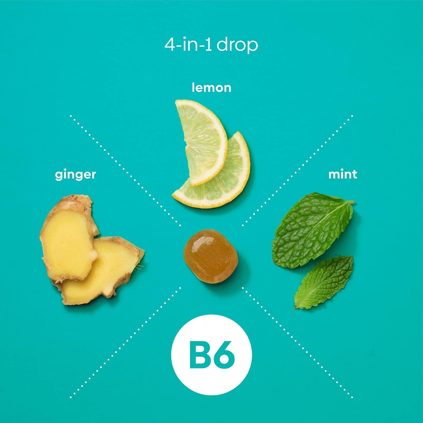 UpSpring Stomach Settle Drops for Occasional Nausea Relief/Upset Stomach with Ginger, Lemon, Spearmint, and B6. Mint Flavor Drops, 28 Ct(Packaging May Vary) (Pack of 2)