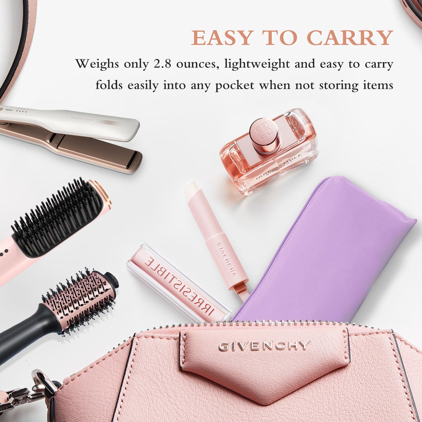 Suafrnut Professional Hot Hair Tools Organizer Bag Portable Travel Heat Resistant Storage Case Pouch for Curling Irons, Flat Iro