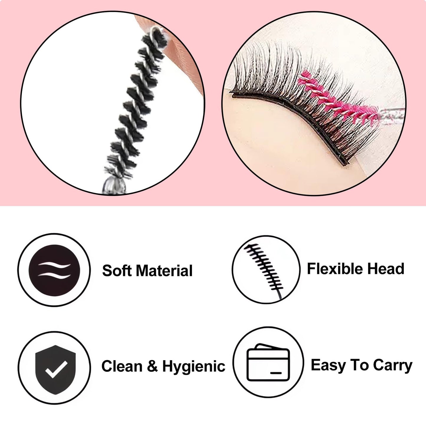 Corconess 200pcs Skinny Mascara Wands Mini Eyelash Brushes Disposable Lash Spoolies Eyebrow Brush Spoolies For Eyebrows Eyelash