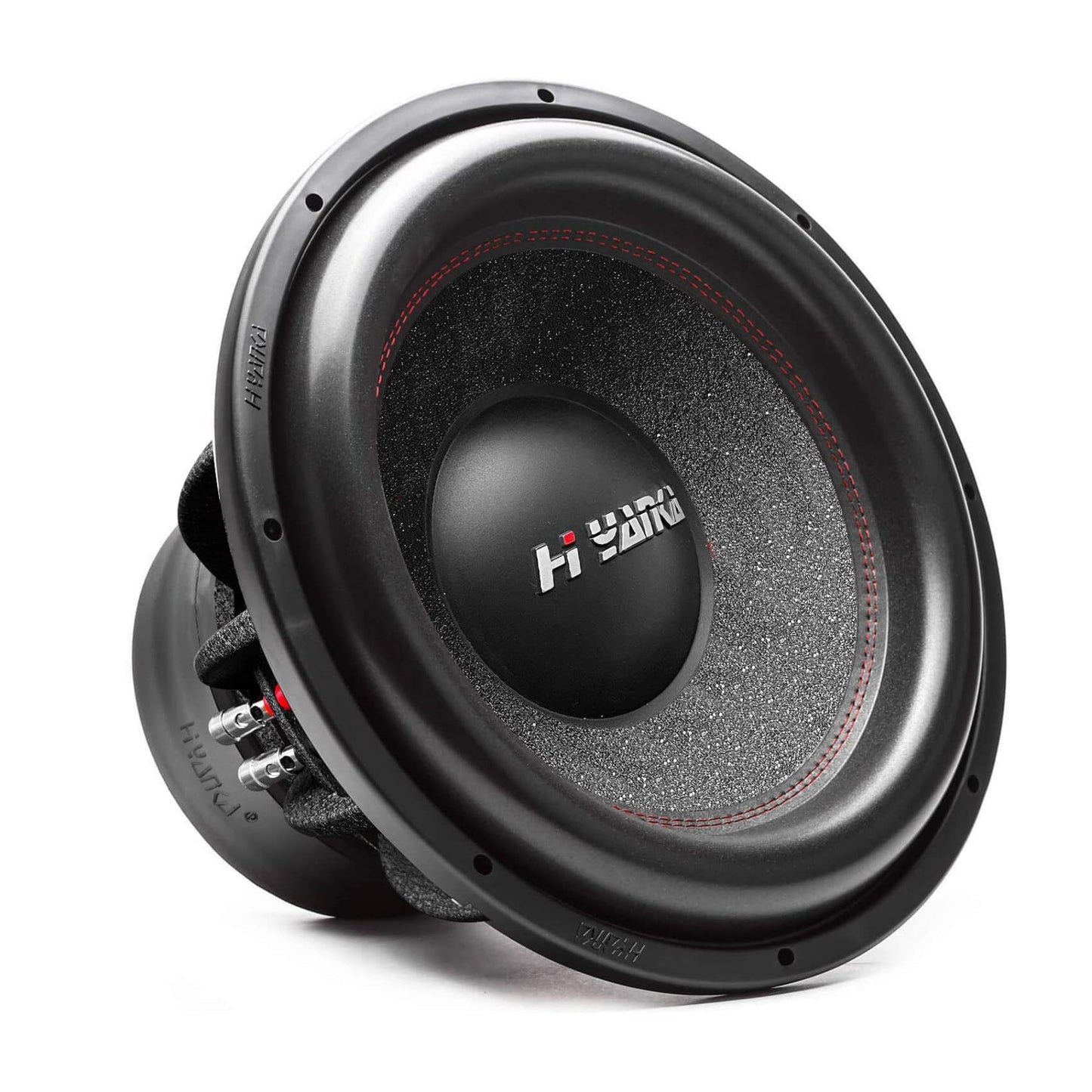 H YANKA 12 Inch Subwoofer - 1800W MAX, 2.5" Dual Voice Coil, Aluminum, Reddish Black