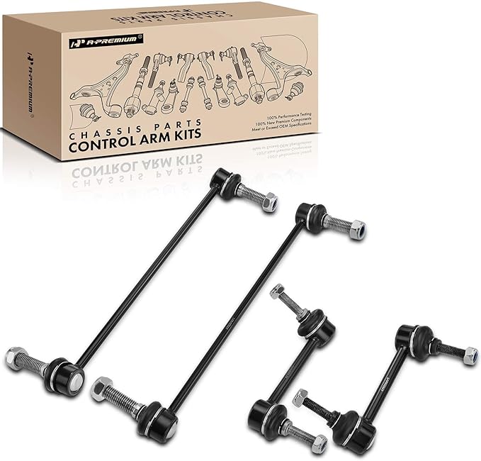 A-Premium Set of 4, Front & Rear Sway Bar Links Kit Stabilizer Bar Links, Compatible with Ford Explorer 2011-2019, Police ...