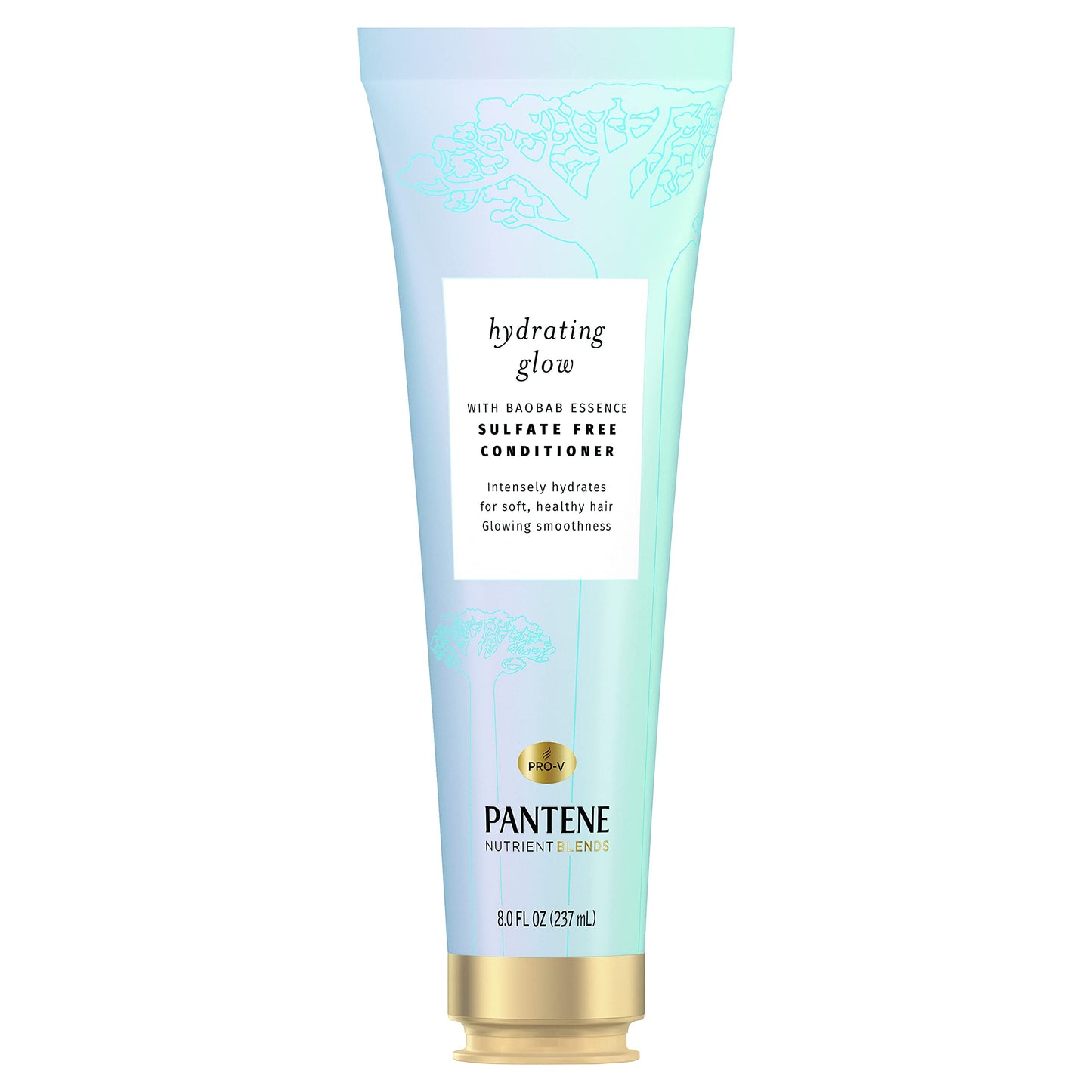 Pantene Sulfate Free Conditioner, Hydrates Dry Damaged Hair, Nutrient Blends with Baobab Essence, Safe for Color Treated Hair, 8