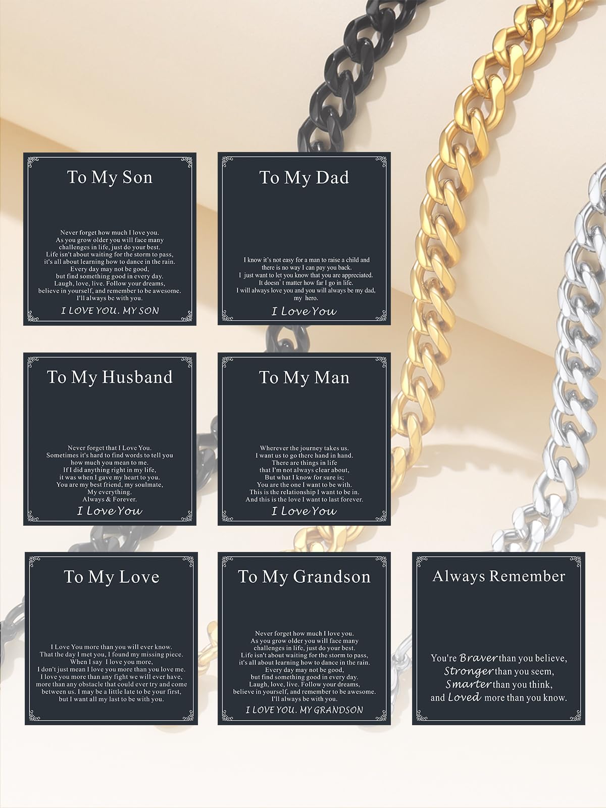 Supcare Mens Chain Necklaces 6mm Hypoallergenic Silver Cuban Link Chain for Men Boyfriend Birthday Gifts to My Man Promise Necklace Waterproof Stainless Steel Necklaces