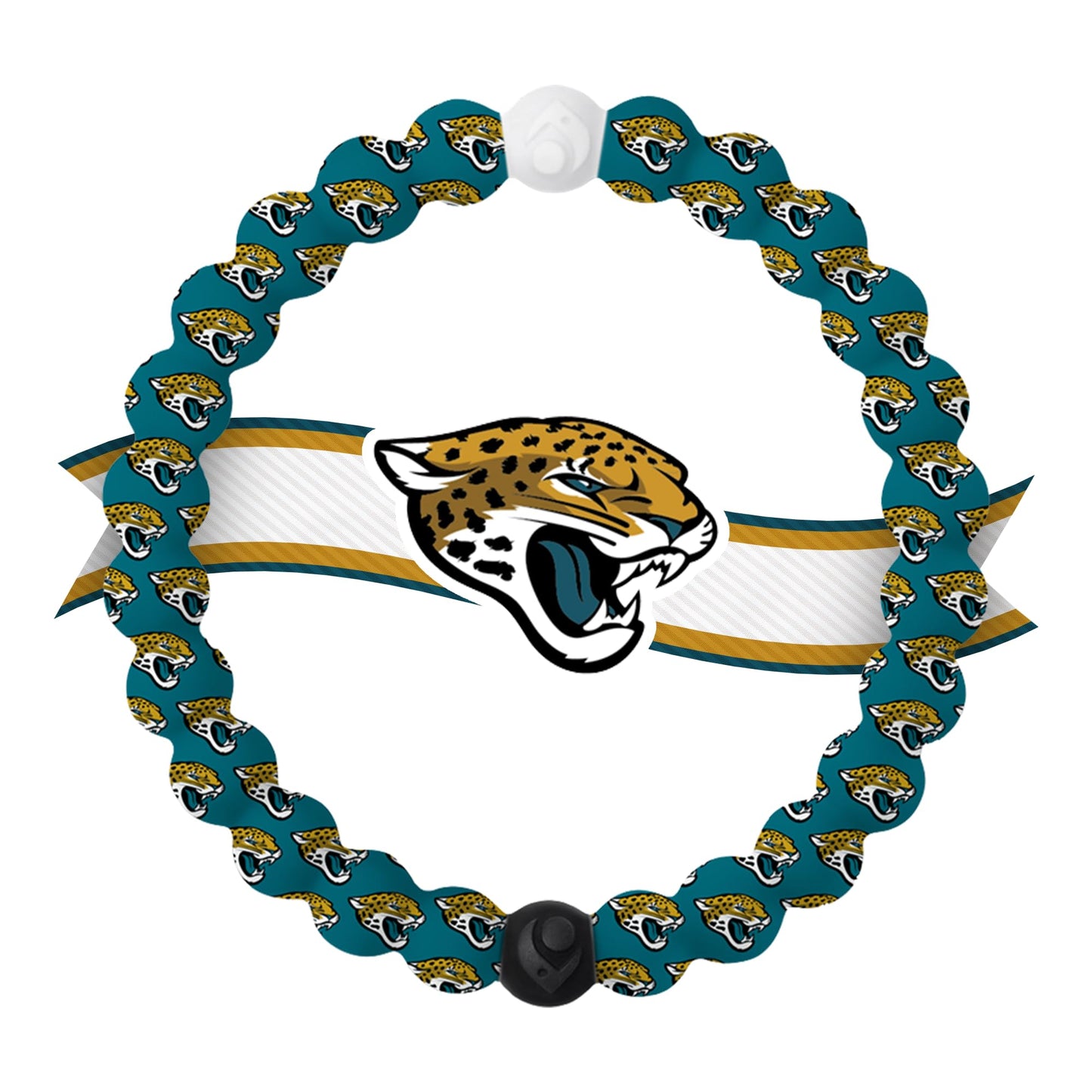 Lokai Silicone Beaded Bracelet for Men & Women, NFL Football Collection - Jacksonville Jaguars, Large - Silicone Jewelry Fashion