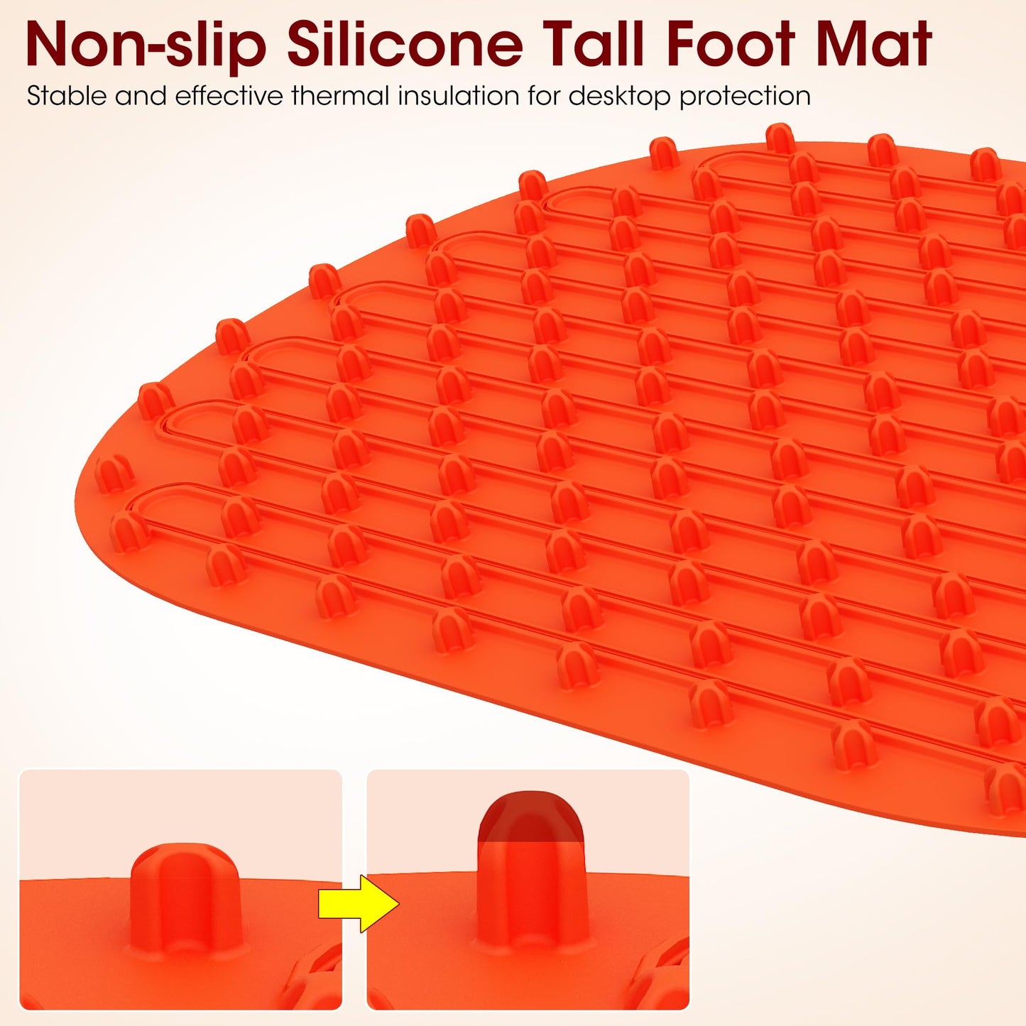 MQ Food Warming Mat, Electric Warming Tray with 7 Temp & 1-6H Timer to Keep Food Warm at Party, 5s Fast Heating Silicone Surface, Rollable & Portable Heating Pad for Food at Buffet and Family, Orange