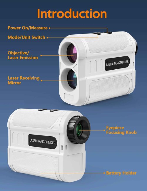 Olook Golf Rangefinder, 546/1100 Yards Laser Range Finder, 6X Magnification, Flag Pole Locking Function, High-Precision Rangefinders for Golfing Hunting, Battery Included