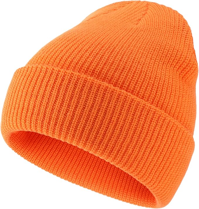 Connectyle Classic Double Layer Knit Beanie Hat Warm Thick Acrylic Winter Hats Daily Cuffed Beanies Watch Hat for Men Women