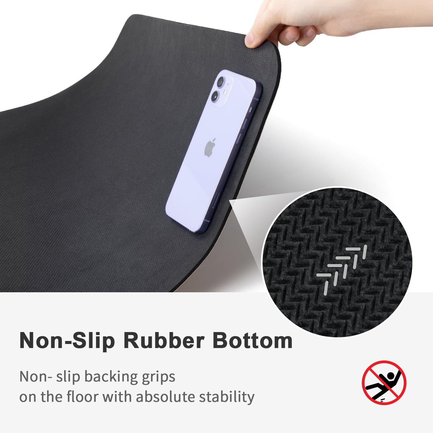 Stiio Bath Mat for Bathroom, Flat Bath Rug Super Absorbent Quick Dry, Non Slip Thin Bathroom Mats Fit Under Door, Easy Clean Washable Shower Mat Carpet for Kitchen, Bathtub, Sink, Grey 15x23 inches