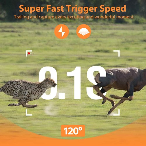 VOOPEAK 4K Trail Camera WiFi - 85MP 30FPS Solar Trail Camera with 850nm Night Vision, 120° Wide-Angle Motion Activated Game Cam, 0.1s Trigger, IP66 Waterproof for Wildlife Monitoring