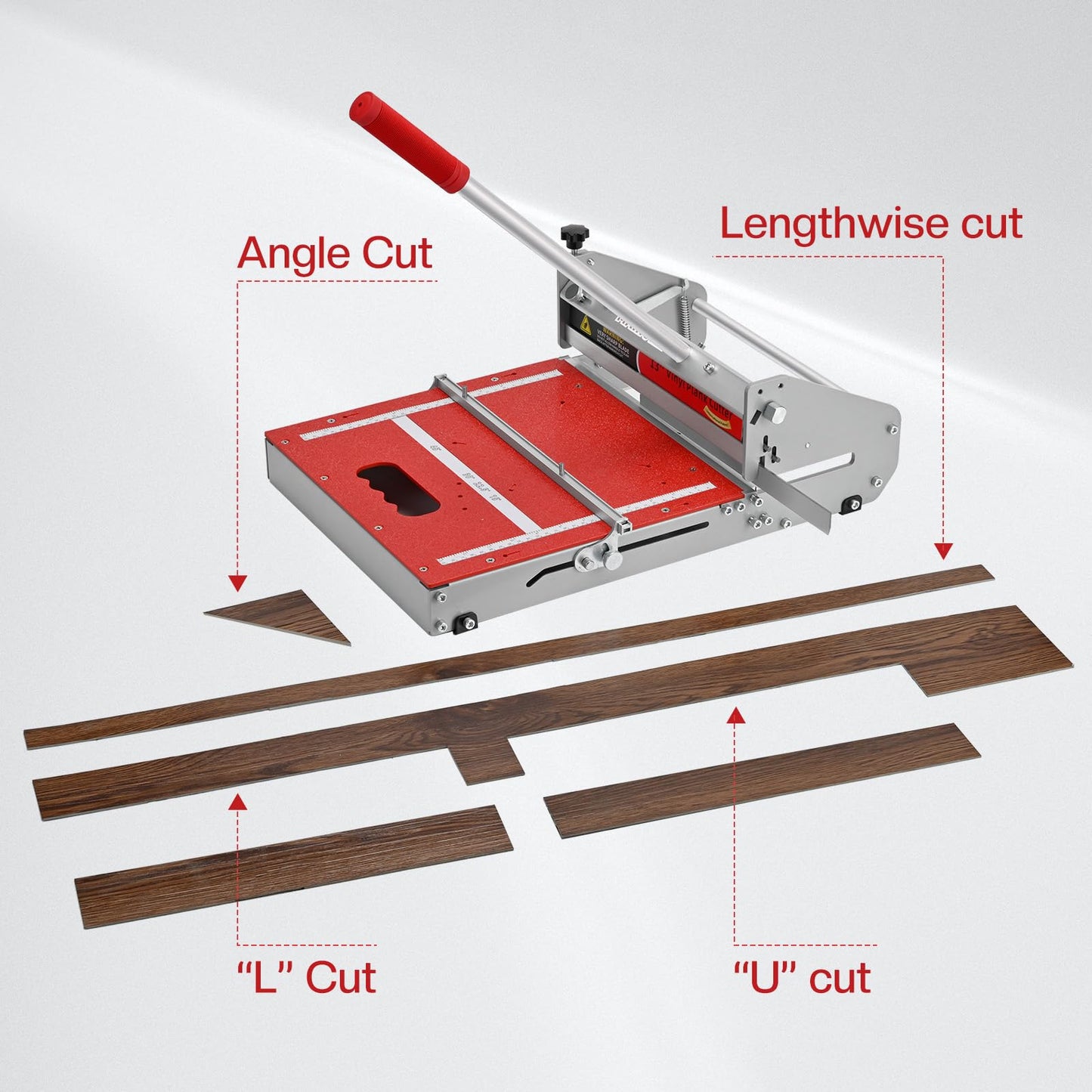 MAIHUITE 10mm Thick Floor Cutter - 13" Pro Vinyl Floor Cutter for LVP, LVT, WPC, SPC, PVC, VCT, Rigid Core Vinyl Flooring - Honing Stone Included - Manual Operation, No Electricity, No Noise