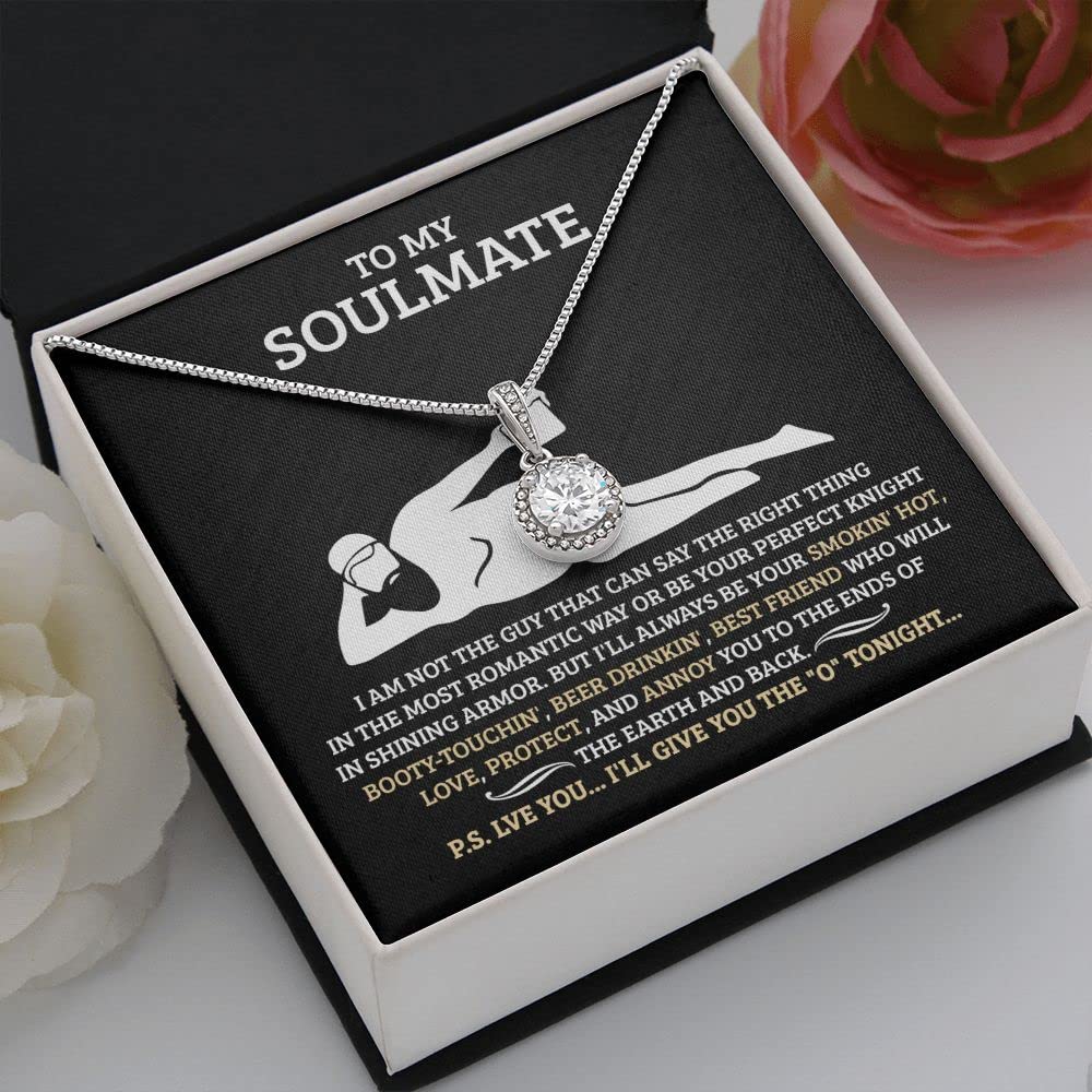 Birthday Gifts for Wife from Husband | Soulmate Necklace with Heartfelt Message Card & Box | Anniversary, Birthday, Christmas or