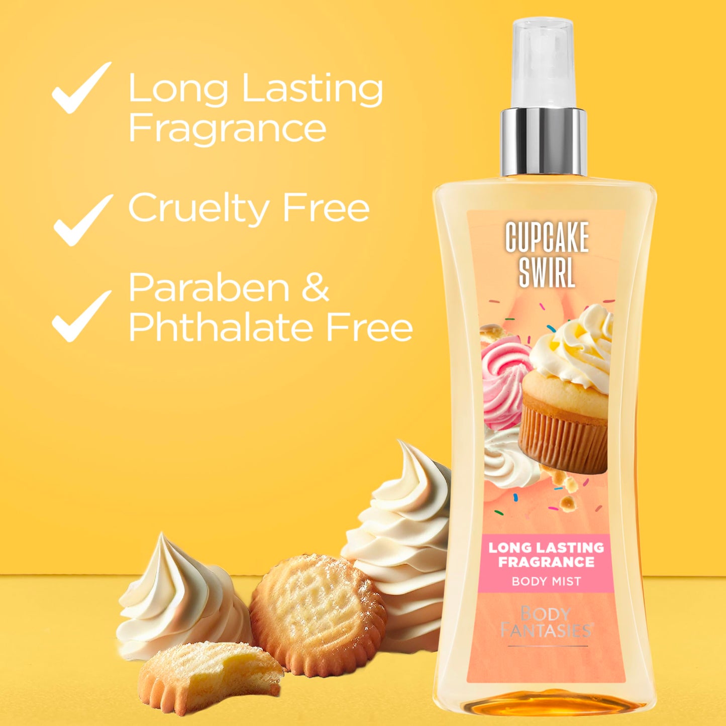 Body Fantasies Signature Fragrance Body Spray, Cupcake Swirl, 8 fl oz