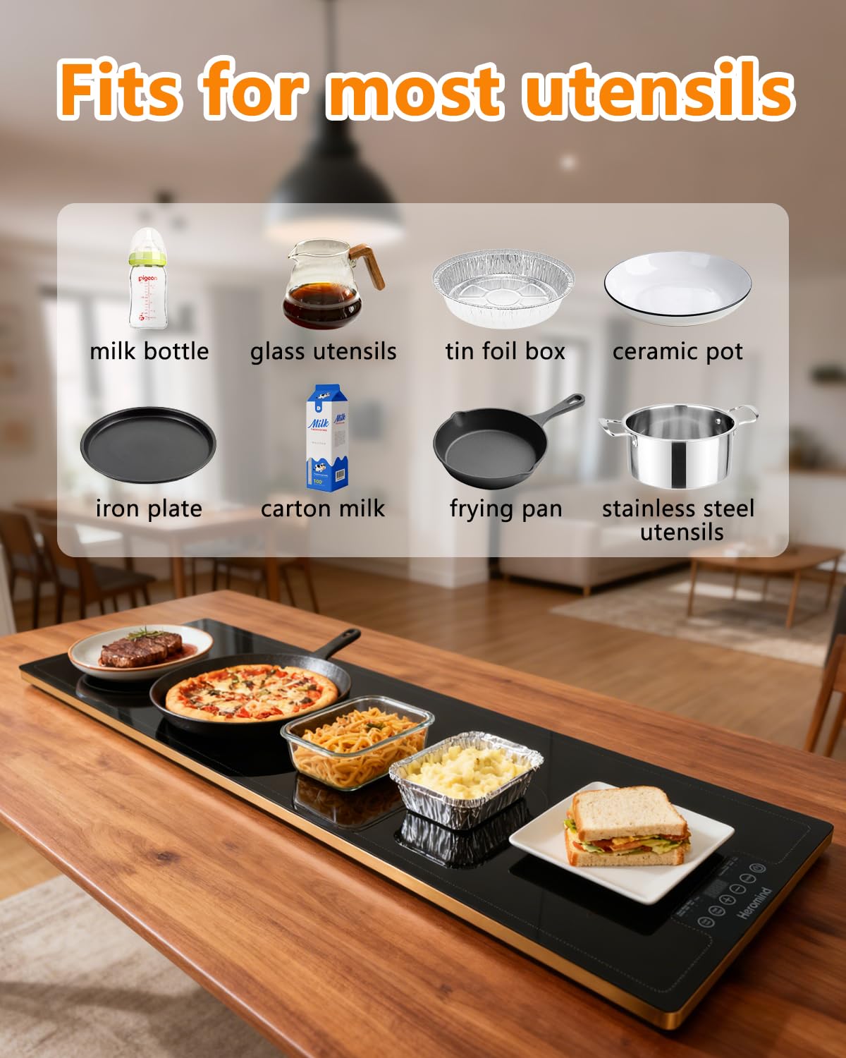 Electric Warming Tray,Extra Large Food Warming Mats with Temp-Settings & Timmer,Full Surface Heating Electric Food Warmer Mat Keep Food Warm at Buffet, Party, Sabbath, Daily Use (XXL(40 * 14"))