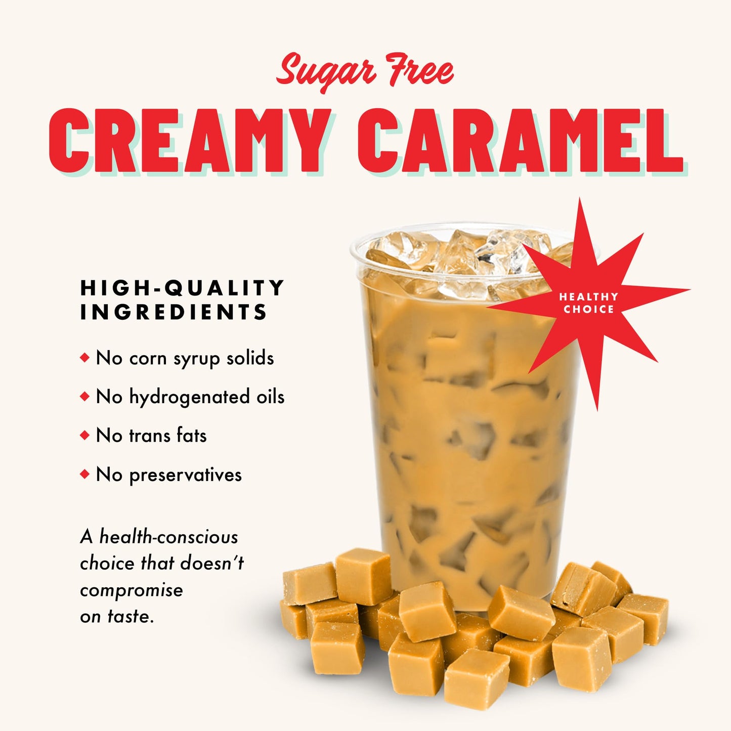 Gosh That’s Good! Creamy Caramel Flavor – 2 lb – Low-Calorie, Lactose-Free
