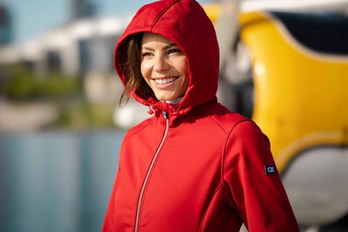 Cutter & Buck Evoke Eco Softshell Recycled Full Zip Womens Jacket, Cardinal Red, M