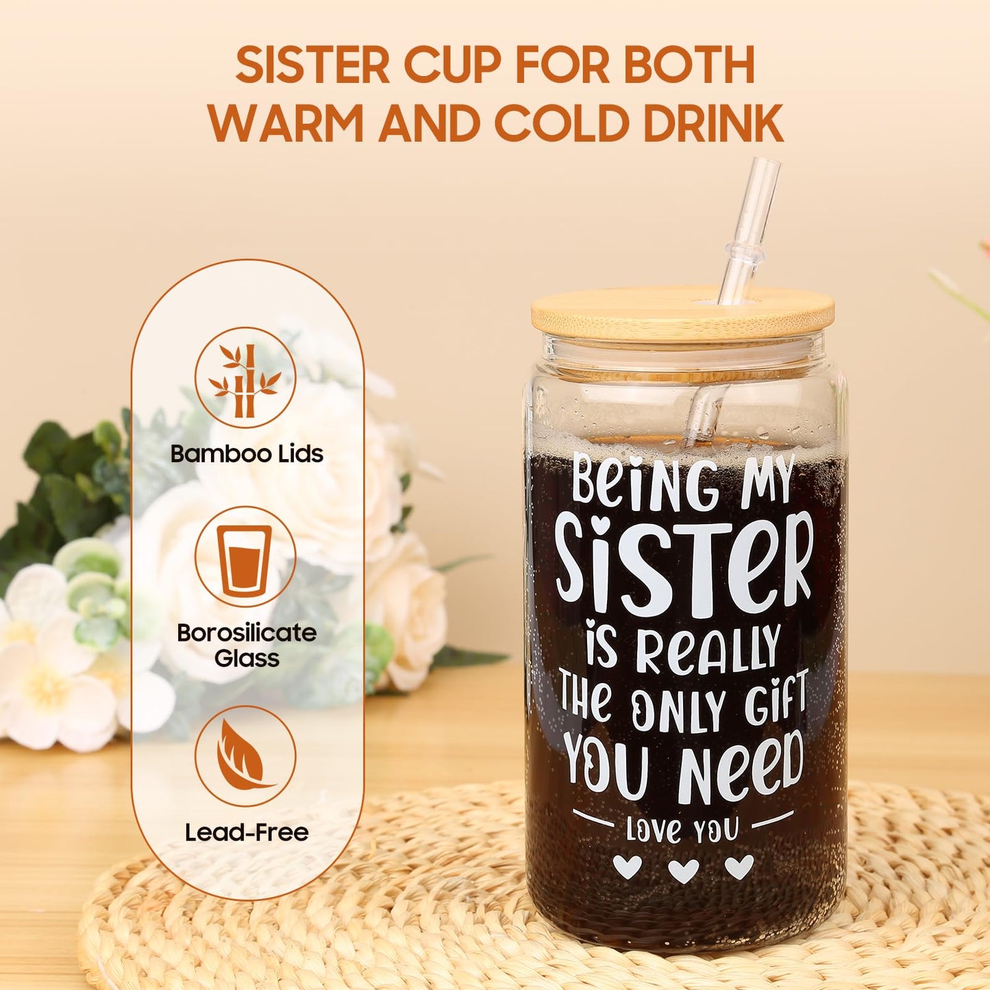 Sister Birthday Gifts from Sister, Birthday Gifts Ideas Big Sister Gift Sister in Law Gifts Christmas Gifts for Sister From Sisters Adult Sister Gifts