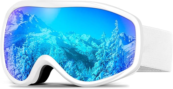 Ski Goggles OTG for Men Women, Anti-Fog Snowboard Goggles UV400 Protection Snow Goggles for Adult Youth