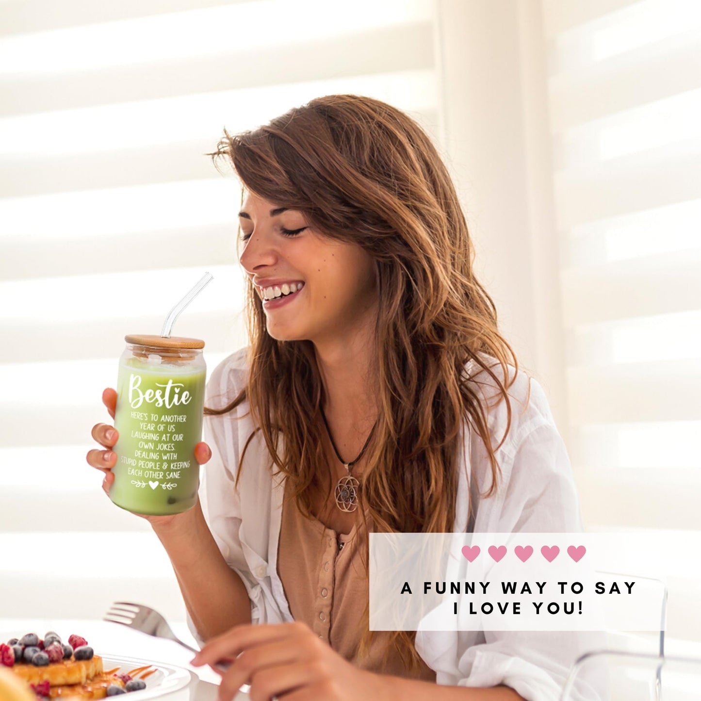 GINGULMINA Friendship Gifts for Women Friends - Mothers Day Gift for Friends Female, Best Friend Birthday Gift for Women - Ideas for Best Friend, Bestie - 16 Oz Can Glass