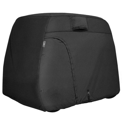 Explore Land 600D Waterproof Golf Cart Cover Universal Fits for Most Brand 6 Passenger Car (Black)